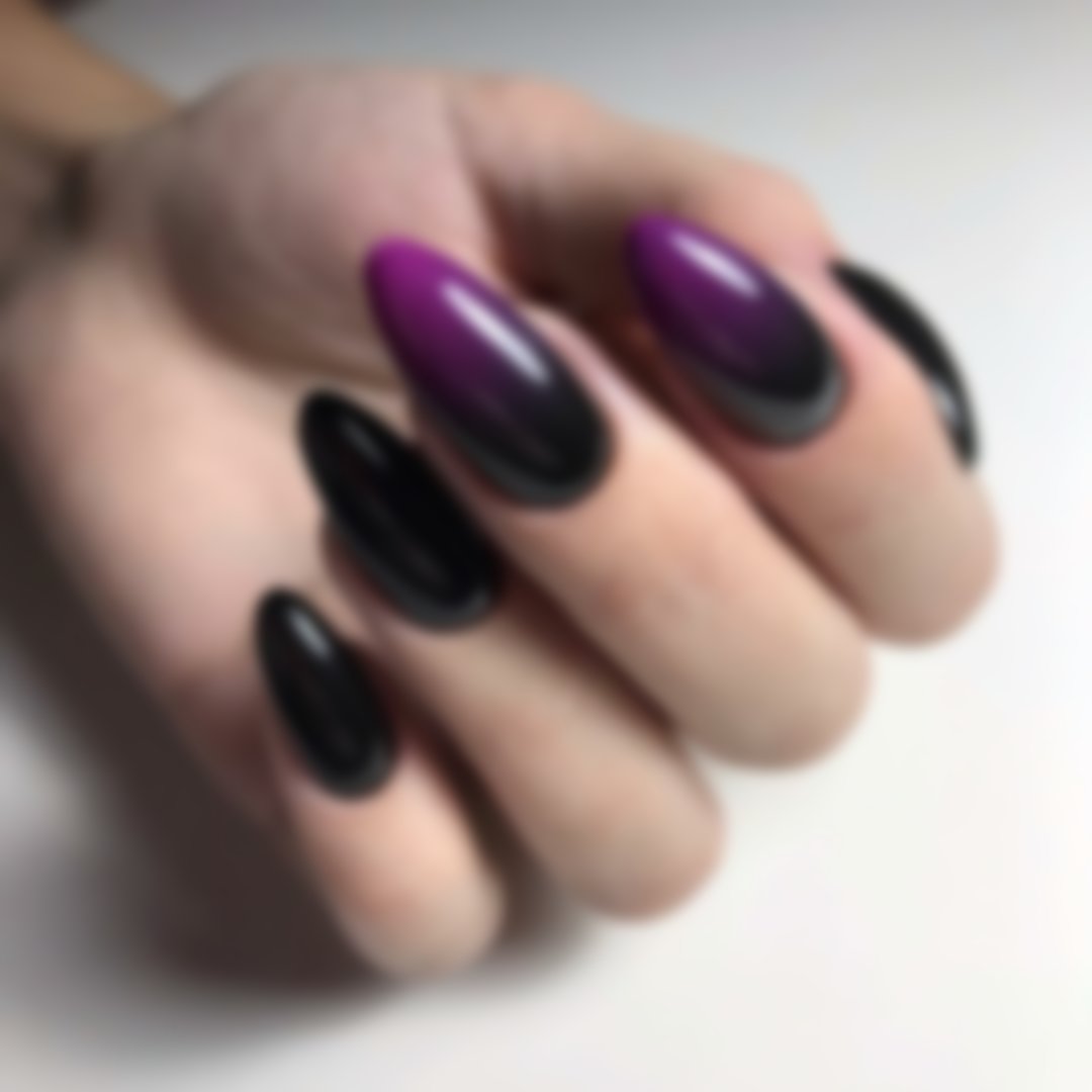 Дизайн Ногтей Фиолетового Цвета И Черного
