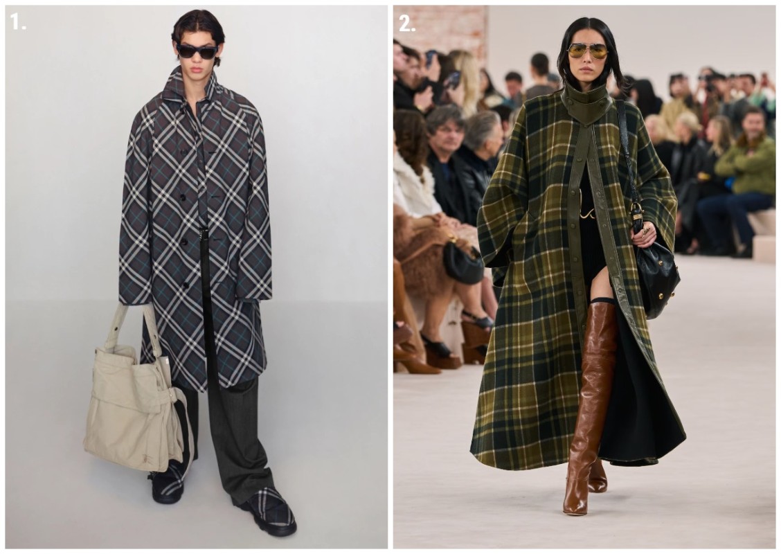 Фото: архивы пресс-служб. 1. Burberry FW-24. 2. Chloe F-24.