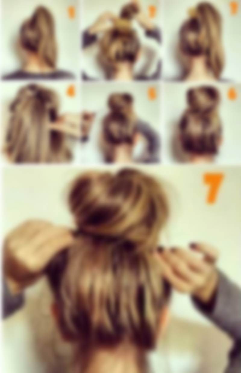 Как сделать прическу на длинные волосы с валиком и сеточками: фото причесок хвост с начесом