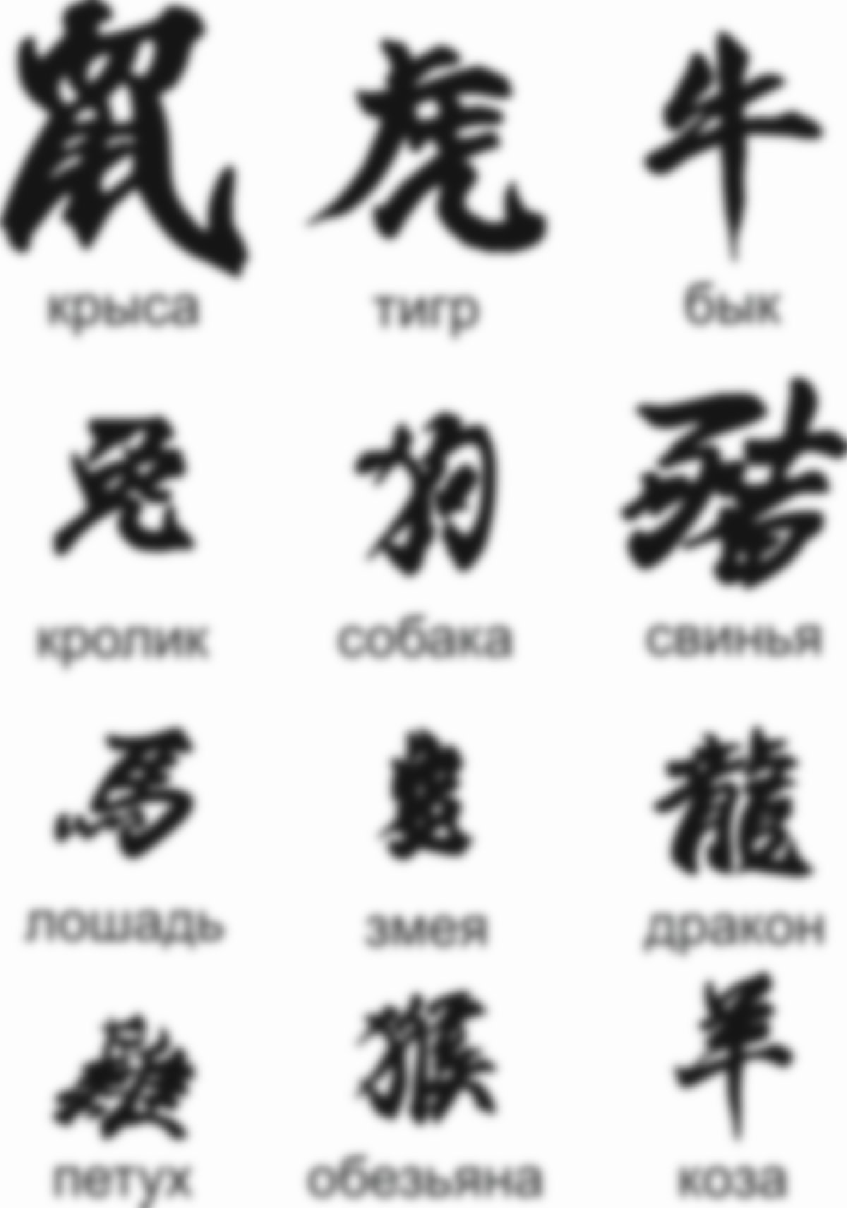 иероглифы тату и их значение на русском