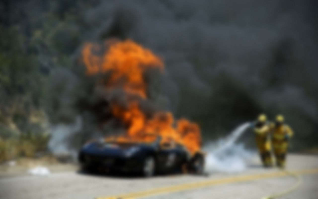 Car in fire 38